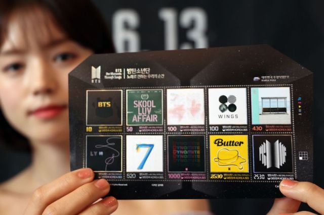 BTS その輝かしい10年の歩みが切手に…デビュー10周年記念切手が発売